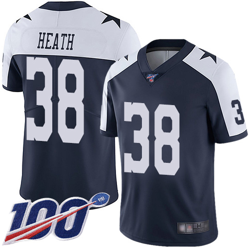 Men Dallas Cowboys Limited Navy Blue Jeff Heath Alternate 38 100th Season Vapor Untouchable Throwback NFL Jersey